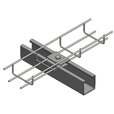 VDV Alu mounting clamp cable baskets to prof
